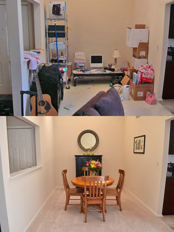 Partial & Vacant Staging Before and After Images